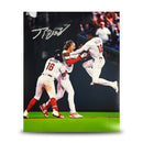 Johan Rojas Celebration Philadelphia Phillies Autographed 8" x 10" Baseball Photo