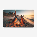 Dogs, Beach, And Beer Playmat