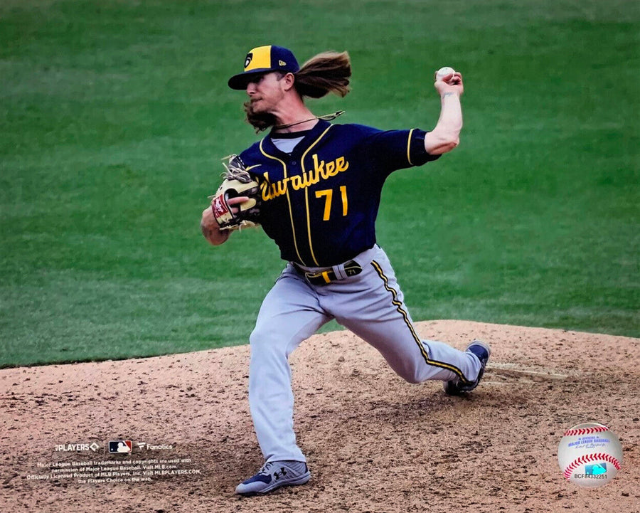 Josh Hader in Action Milwaukee Brewers 8