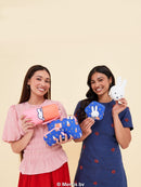 Miffy Flower Fields Be Set 3-Piece Pouch Set - Blue & Orange