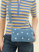 3-piece Pouch Clutch Purse Set - Denim & Daisies