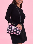 Hello Kitty® × JuJuBe Cherry Blossoms Be Quick Crossbody Diaper Bag Accessory — Black and Pink