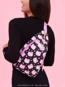 Hello Kitty® × JuJuBe Cherry Blossoms Crossbody Sling Diaper Bag — Black and Pink