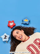 Hello Kitty® ×JuJuBe Varsity Star Mini Bag Clip-on Pouch Accessory – Dark Blue Houndstooth Featuring Pompompurin