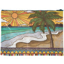 Jumbo Pouch Beach Days Zipper Folder | Double-sided Organizer Pouch | 14.25" x 10"