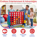 Jumbo 4 in a Row Game Set with 42 Chess Pieces 4-to-Score Giant Game Set