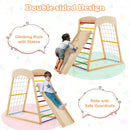 6-in-1 Jungle Gym Wooden Indoor Playground with Double-Sided Ramp and Monkey Bars