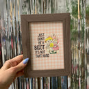 Just Don't Be a Bigot Framed Wall Art Print | GetBullish Original Quote Sign