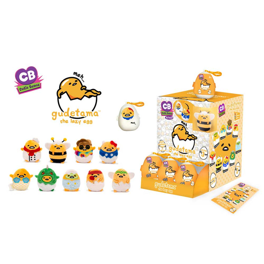 Fiesta: Cutie Beans Gudetama Series 3 - 1 Blind Plastic Egg with 3