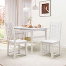 Wooden Dining Chairs Set of 2 Kitchen Chair with Solid Rubber Wood Frame-Walnut