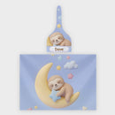 Personalized Sleeping Sloth Baby Swaddle & Hat Set | Custom Name Gift