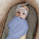 Personalized Sleeping Sloth Baby Swaddle & Hat Set | Custom Name Gift