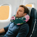 Personalized Flamingo Tropical Travel Neck Pillow with Name | Memory Foam, Detachable Washable Cover | Custom Gift for Flamingo Lovers