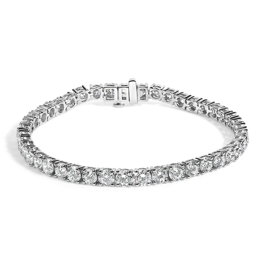 IGI Certified 14K White Gold 6.0 Cttw Lab Grown Diamond Tennis Bracelet