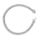 IGI Certified 14K White Gold 6.0 Cttw Lab Grown Diamond Tennis Bracelet