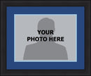 MLB Baseball Photo Picture Frame Kit - Kansas City Royals (Blue Matting, Light Blue Trim)