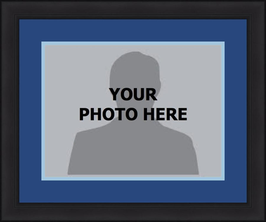 MLB Baseball Photo Picture Frame Kit - Kansas City Royals (Blue Matting, Light Blue Trim)