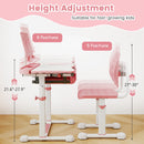 Kid's Study Desk and Chair Set with Tilt Desktop and Book Stand