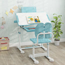 Kid's Study Desk and Chair Set with Tilt Desktop and Book Stand