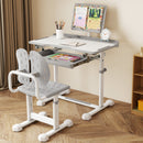 Kid's Study Desk and Chair Set with Tilt Desktop and Book Stand