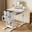 Kid's Study Desk and Chair Set with Tilt Desktop and Book Stand