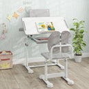 Kid's Study Desk and Chair Set with Tilt Desktop and Book Stand