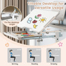 Kid's Study Desk and Chair Set with Tilt Desktop and Book Stand
