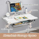 Kid's Study Desk and Chair Set with Tilt Desktop and Book Stand