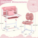 Kid's Study Desk and with Tilt Desktop and Pen Holder
