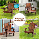 Kid's Adirondack Chair with High Backrest and Arm Rest