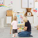 Kids Art Easel with Paper Roll Double-Sided Regulable Drawing Easel Plank