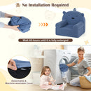 Kids Bear Sofa Toddler Foam Couch with Soft Fleece Fabric Cover