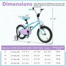 Kids Bike with Adjustable Handlebar and Saddle Purple-14 Inches
