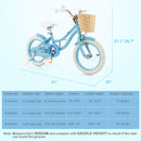 14-Inch Kids Bike with Training Wheels and Adjustable Handlebar Seat