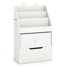 Kids Bookshelf and Toy Storage Organizer with Drawers