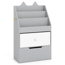 Kids Bookshelf and Toy Storage Organizer with Drawers