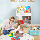 Kids Bookshelf with Open Compartment for Toddlers 3+ Years Old-White