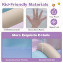 Kids Bounce House with Slide and Basketball Rim Bouncy Castle for Party without Blower