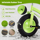 Kids Carbon Steel Bike with 15-Inch Inflatable Tires