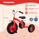 Kids Carbon Steel Bike with 15-Inch Inflatable Tires