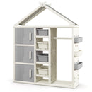 Kids Costume Storage Closet with Storage Bins and Shelves and Side Baskets for Kids Room