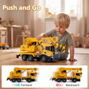 Crane Truck Toy with Telescopic Arm and Sounds - Yellow