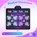 Electronic Kids Dance Mat with 8 Songs & LED Lights