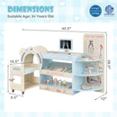 Kids Doctor Play Set Wooden Pretend Hospital Office Kit with Eye Chart Toy CT Machine