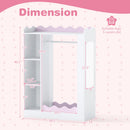 Kids Dress Up Storage with Mirror and Hanging Rack - Pink