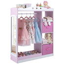Kids Dress Up Storage with Full Length Mirror - Pink