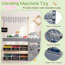 Kids Grocery Store Playset Wooden Pretend Play Supermarket with Shopping Cart