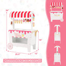 Ice Cream Cart Playset with Display Rack and Accessories