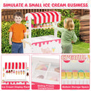 Ice Cream Cart Playset with Display Rack and Accessories