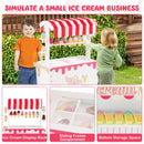 Ice Cream Cart Playset with Display Rack and Accessories